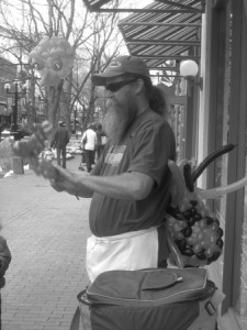 Street performer in Boulder, Colorado.
