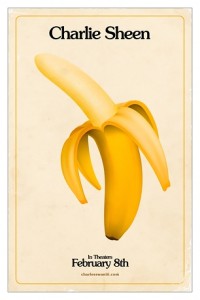 charlie sheen banana poster
